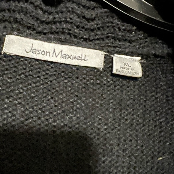 Jason Maxwell, black cardigan, size XL - Picture 3 of 3